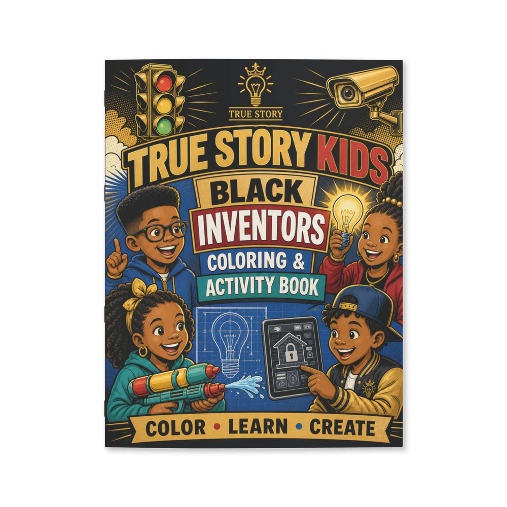True Story Kids Black Inventors Coloring and Activity Book front cover