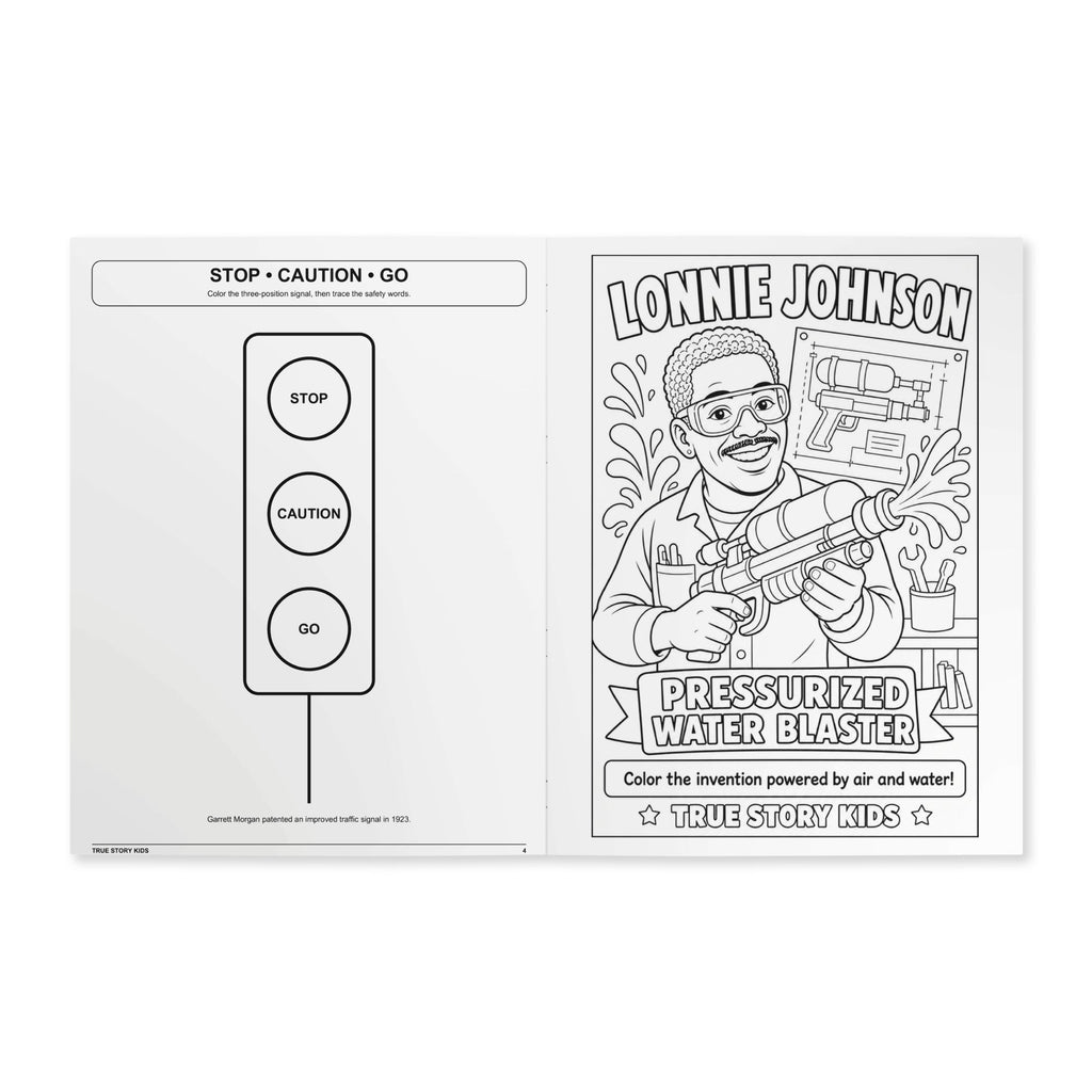 True Story Kids Black inventor coloring pages