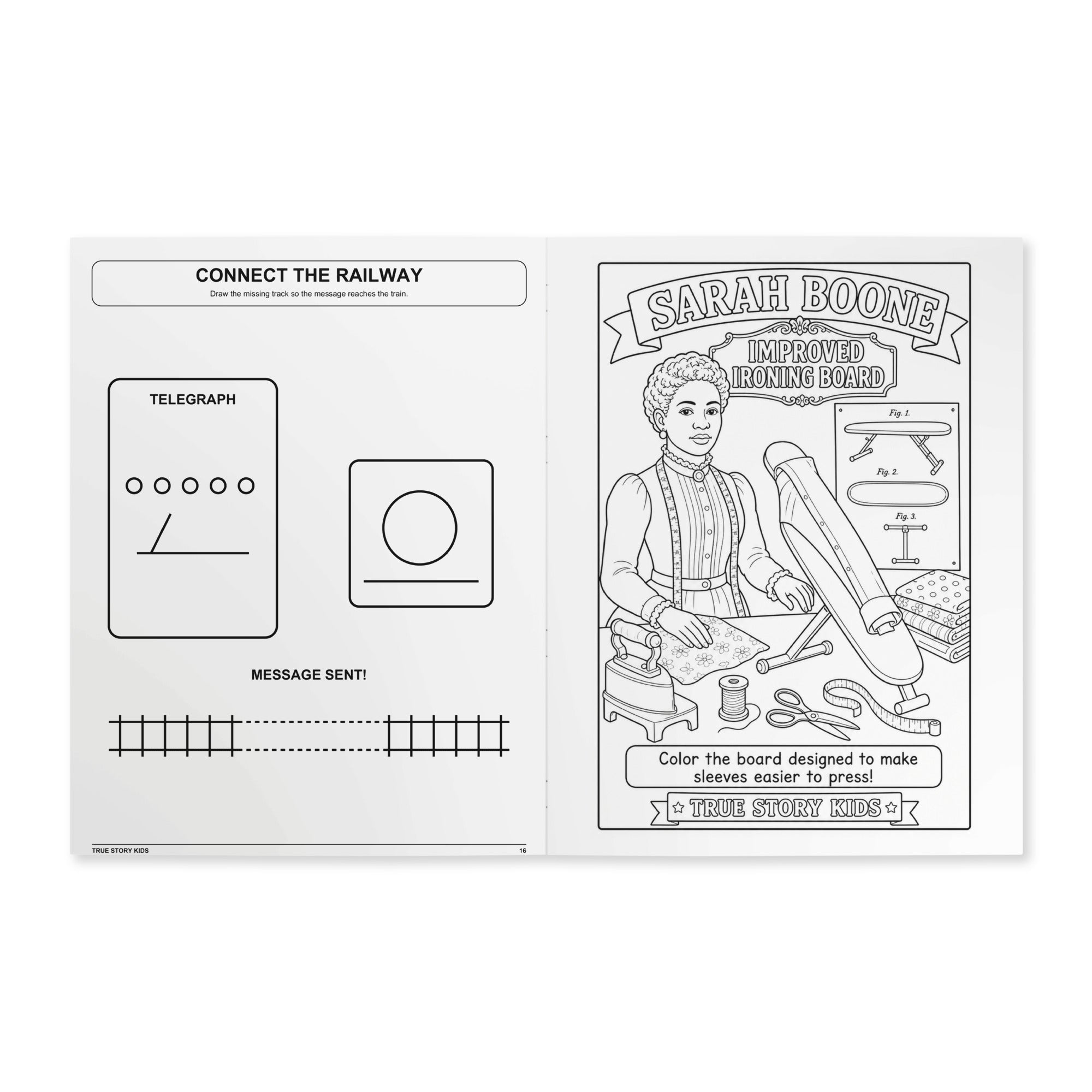 True Story Kids Black inventors coloring book interior