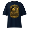 Marie Van Brittan Brown organic oversized tee in French Navy — front view